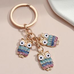 Mignon porte-clés hibou étoile porte-clés nuit hibou porte-clés animaux cadeaux pour femmes hommes sac à main accessoire clés de voiture bijoux faits à la main