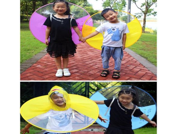 Migne Kids Raincoat Cartoon Duck Children Rain Poncho Ufo Shape Kids Rain Mabet Outdoor Girl Girl Veste de pluie