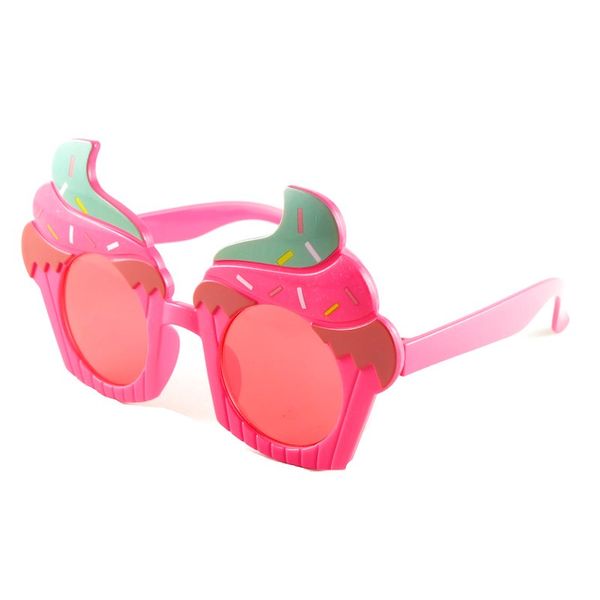 Mignon enfants lunettes de soleil forme de crème glacée lunettes de soleil colorées UV400 pour garçon et filles 5 couleurs en gros