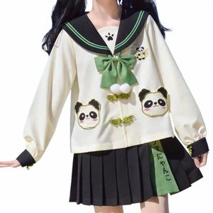 Mignon maternelle JK uniforme panda lâche marin costume école fille uniforme scolaire femmes japonais fi 16dd #