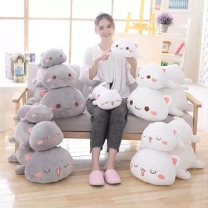 Jouet en peluche chaton mignon, Animal de compagnie, chat doux, Anime, oreiller en peluche pour enfants, cadeau d'anniversaire du nouvel an