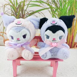 Mignon kuromi mini couple clés clés de porte caricade de caricotte de caricot animées de poupée de poupée en peluche cadeau