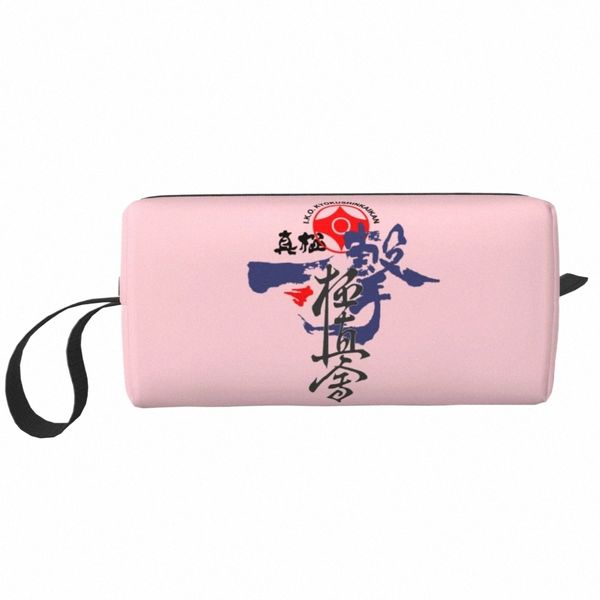 Mignon Kyokushi Karaté Voyage Trousse de toilette pour les femmes Arts martiaux Maquillage Sac cosmétique Beauté Stockage Dopp Kit b7bx #