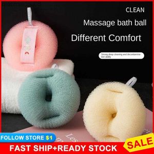 Cute Lace Soft Sponge Bath Ball Shower Rub Bath Shower Wash Body Pot Sponge Scrubber Color Durable Healthy Massage Brush L230704