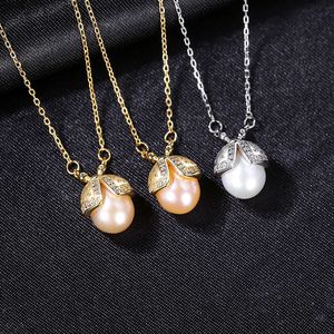 Schattige Ladybug Pearl hanglagend ketting Koreaanse mode vrouwen luxe merk plating 18k gouden S925 zilveren ketting sexy kraag keten high -end sieraden valentijnsdag cadeau