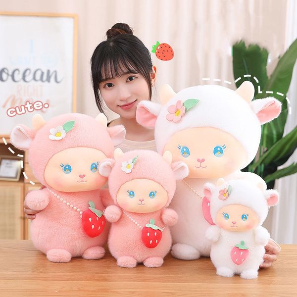 Poupée d'agneau mignonne, jouet en peluche mouton Dudu, poupée super mignonne pour garçons et filles, cadeau d'anniversaire pour la journée des enfants