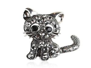 Schattige kleine kat broches pin up sieraden voor vrouwen passen hoeden clips antiek zilveren sieraden cadeau