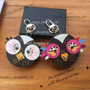 Schattige Louiseviution Bag Keychain Designer Animal Fur Chick Car Keyring Chain Charms Leather Coin Cards Keys Holder Purse Zipper Pocket Bag Pendant geen doos 954