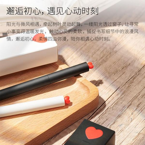 Mignon amour rechargeable stylo à bille Gel stylos 0.5mm encre noire pointe Fine signature écriture lisse créatif saint valentin cadeau stylo 2023