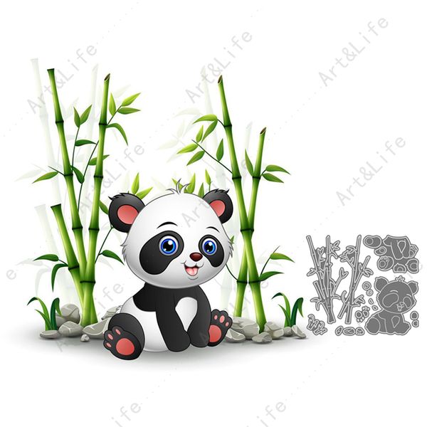 Mignon beaux pochoirs de pandas, nouveaux décès de coupe métallique pour faire de la carte de papper album de la carte d'anniversaire de la carte d'anniversaire, coupe Dies