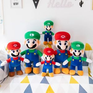 Luigi – oreiller en peluche mignon, jouets poupées en peluche, Anime, cadeaux d'anniversaire, décoration de chambre à coucher de maison