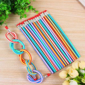 Cute Magic Flexible Bendy Soft Standard Pencil for kids Gift School Supplies Colorful Foldable pencils gift