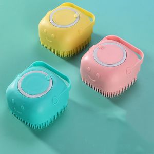 Cute Magic Soft Silicone Bath Brushes Household Baby Showers Bubble Cleaning Dirt Remover Pet Wash Skin Massage Body Brush Shower Gel Addable JY0777