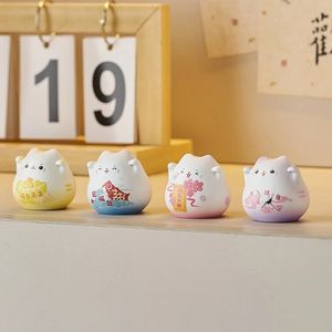 Migne Maneki Neko Décoration de maison Lucky Cat Ornements Cerramic Crafts Fortune Animal Statues Room Decor Bureau Accessoires Accessoires 240523