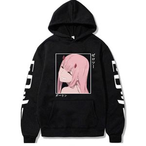 Mignon pulls à capuche pour hommes chéri dans le Franxx hommes femmes pulls sweats zéro deux Anime sweat à capuche haut Y0804