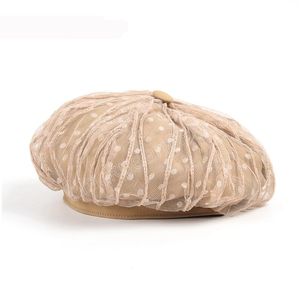 Béret en filet mignon pour les femmes lolita hatte de citrouille dames bouchons plats chapeau de champignon en gros