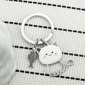 Chains de clés en métal mignon Cat Carton Logo Promotionnel Homechain pour couple