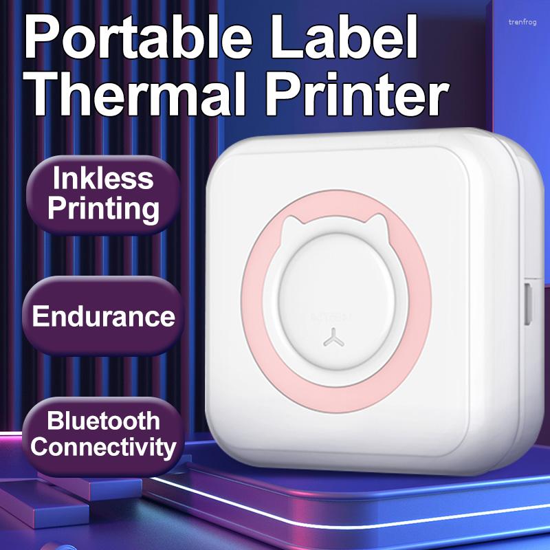 Cute Mini Endurance Portable Label Thermal Printer Bluetooth Inkless Print For Student Error Title Note Wrong Pocket Po