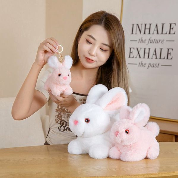 Mignon Mini lapin poilu en peluche poupées en peluche garçons garçons filles enfants cadeaux porte-clés pendentif sac voiture pendentif bébé enfants cadeaux