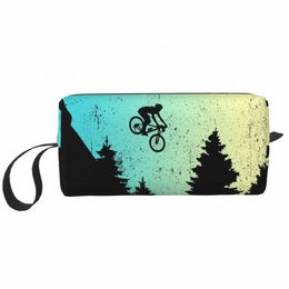 Lindo Mountain Biker Bike Travel Neceser para mujeres MTB Bicicleta Bolsa de maquillaje cosmético Almacenamiento de belleza Dopp Kit 80zz #