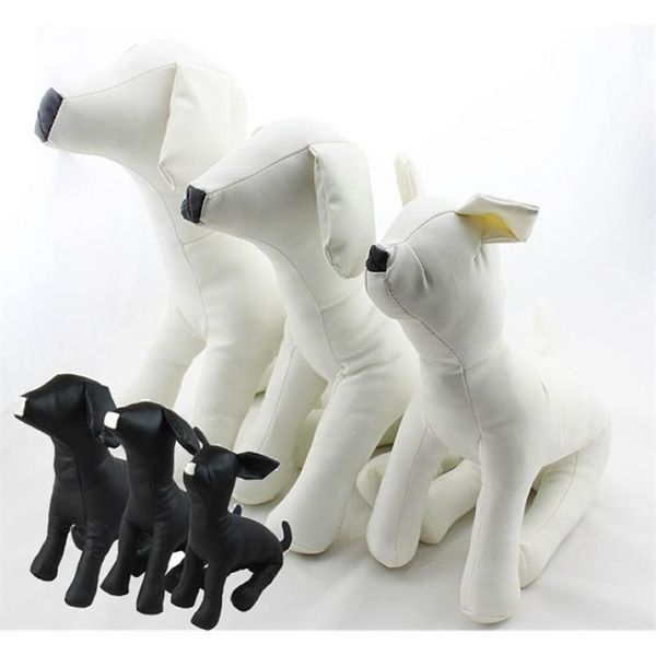 Lindos nuevos modelos de torsos para mascotas Modelos de cuero de PVC Maniquíes para perros Soporte para ropa para mascotas S M L DMLS-001D LJ201125283t