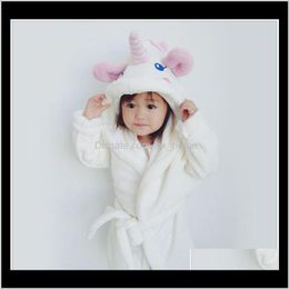 Mignon Chemises De Nuit Bébés Filles Peignoir Flanelle Enfants Robe À Capuche Robe De Bain Enfants Vêtements De Nuit Vêtements 4Pcslot Tldxg Vdxsr