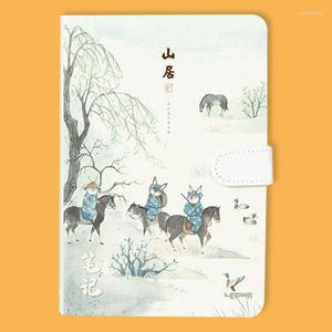 Leuke notitie Chinese stijl Handboek Ancient Notebook Small Fresh Illustration Diary Color Edge Kladboeken en tijdschriften