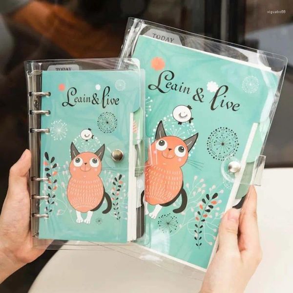 Journal de liant A5 A5 A5 A6 Kawaii Notepad School Travel Daily Organizer Note Spiral Note Book 6 Anneaux Stationnery