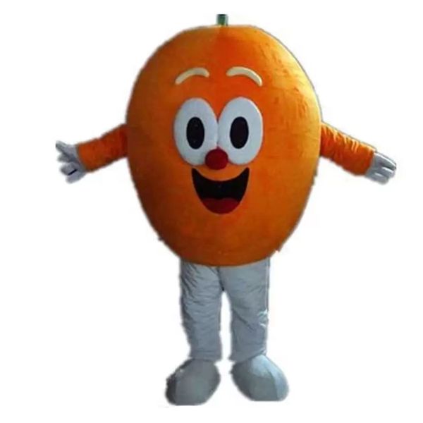 Costume de mascotte orange mignon, personnage de dessin animé de fruits, personnage de thème animé, fête de carnaval de Noël, costumes fantaisie, taille adulte, tenue d'extérieur d'anniversaire