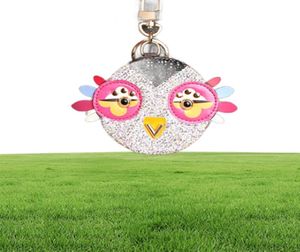 Mignon hibou poulet cristal dessin animé Anime porte-monnaie porte-clés pendentif portefeuille en cuir synthétique polyuréthane porte-clés pour femmes sac Charm4479935