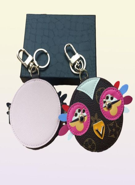 Houvoirs de chouette mignon Designer Animal Fur Chick Car Carveyring Chaîne charmes en cuir Cartes Courses Clés Hors Purse Pocket Pocket Pocket Penda7541569