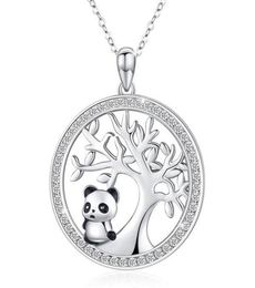 Collier de mariée mignon en cristal panda