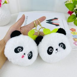 Schattige panda poppen pluche speelgoed hanger cartoon change zak oortelefoonzak student portemonnee sleutelhanger poppen