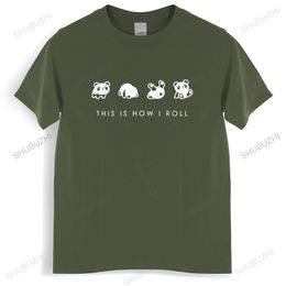 Schattige Panda Dit is hoe ik rol Patroon Korte mouw Unisex Mode Los T-shirt Man Korea Harajuku T-shirt Vrouwelijke Basic T-shirt 220809