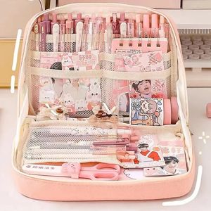 Leuke potloodkisten grote capaciteit kawaii tas zakdoos voor meisjes terug naar schoolbenodigdheden Japanse Koreaans kantoor briefpapier 240429