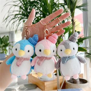 Mignon Penguin Doll Key Chain Girl Cartoon Car Creative Pluxe Key Chain Kawaii Lady Sac Accessoires