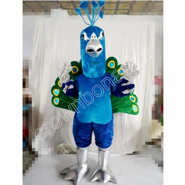 Lindos guisantes azules tragados de mascota de halloween traje de personaje de caricatura