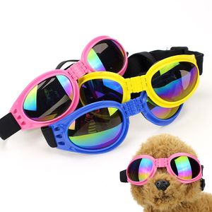 Mignon animal de compagnie chat lunettes chien lunettes produits pour animaux de compagnie chat jouet chien UV lunettes de soleil Accessoires pour animaux de compagnie pliable lunettes de Ski multicolore