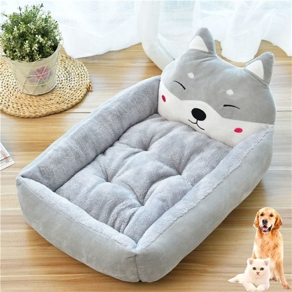 Lindo mascota perro cama esteras animal dibujos animados en forma de perros grandes sofá para mascotas perreras gato casa perro pad teddy mats suministros 210224