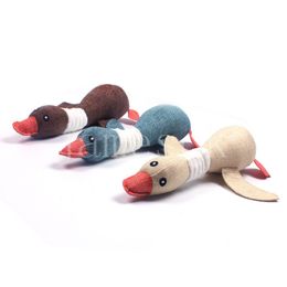 Linda mascota de lino mascota elástica interactiva resistente mordedura puede hacer un sonido juguete para perros para perros df195