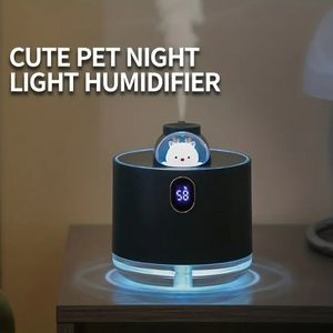 Leuk huisdier ruimteschip USB-luchtbevochtiger Thuis Mini Draadloos opladen Kleine desktop Luchtbevochtiging Nachtlampje