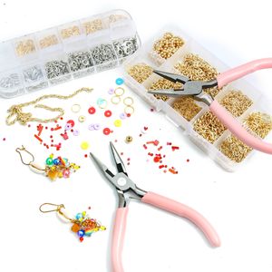 Schattige roze kleurgreep handgereedschap fixing sieraden tang apparatuur ronde neus uiteinde snij draadtang voor sieraden maken handgemaakt