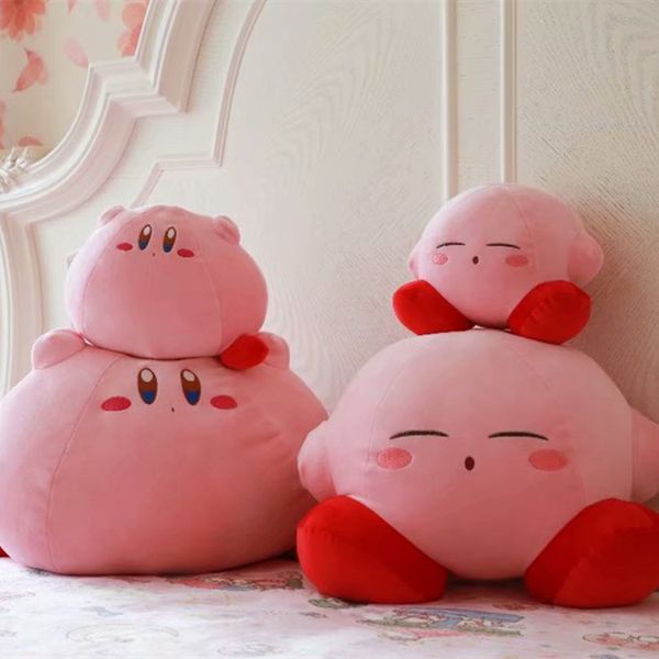 Lindo juguete de peluche de estrella rosa Kawaii Anime Kirby peluche almohada muñecas juguetes gran regalo de cumpleaños de vacaciones para niños niñas