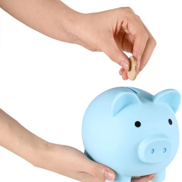 Lindo plástico Pig Money Bank Pig Money Caja ahorrador de piggy Bank para niños Cumpleaños Regalos prácticos