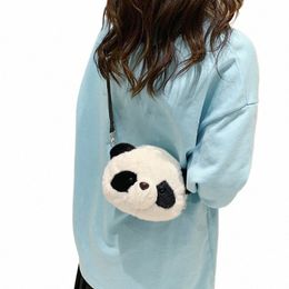 Mignon peluche sac à bandoulière panda sacs à dos une épaule diagal portefeuille animaux jouet porte-monnaie enfants cadeau d'anniversaire x4WD #