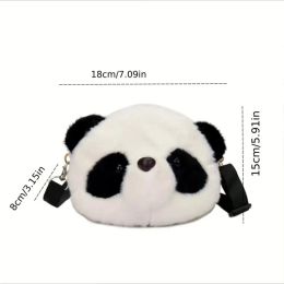 Schattige pluche crossbody tas panda rugzakken een schouder diagonale portemonnee gebulde dieren speelgoed munt portemonnee kinderen verjaardagscadeau