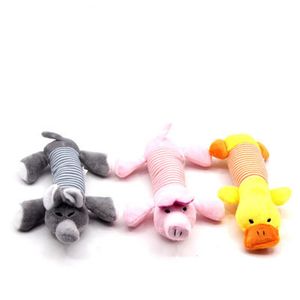 Mignon peluche chien jouets son grinçant chat chien jouets à mâcher drôle chiot fournitures pour animaux de compagnie durabilité mâcher molaire éléphant cochon forme