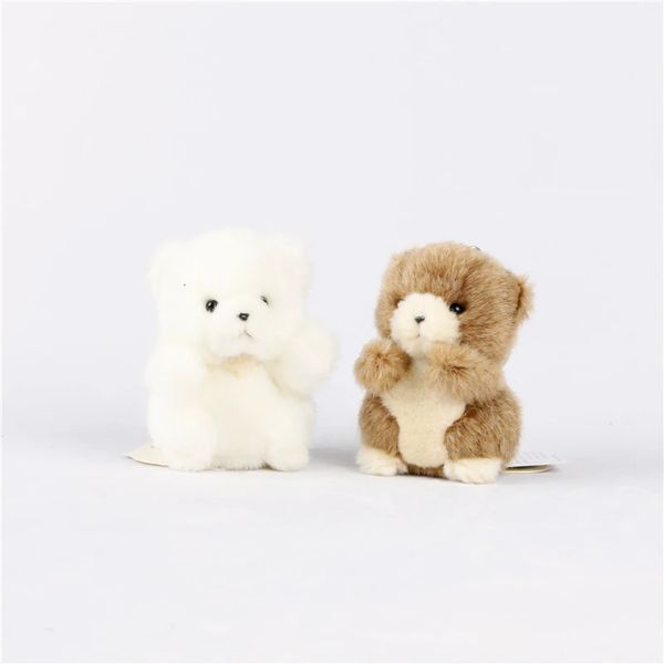Mignon peluche ours polaires porte-clés Kawaii moelleux animaux en peluche porte-clés pendentif fourrure sac à dos sac à main charmes 240103