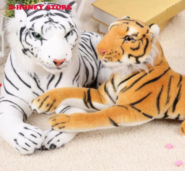 Lindos juguetes de animales de tigre de felpa blanca amarilla encantadora almohada animal animal niños regalo de cumpleaños 35cm6961547