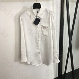 Chemise en soie glacée pour femmes, chemisier ample et décontracté, à la mode, revers, manches longues, veste de Protection solaire